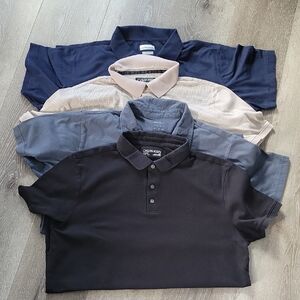 Calvin Klein RVCA Columbia Men's Polo Shirt Lot Of 4 Size Large
